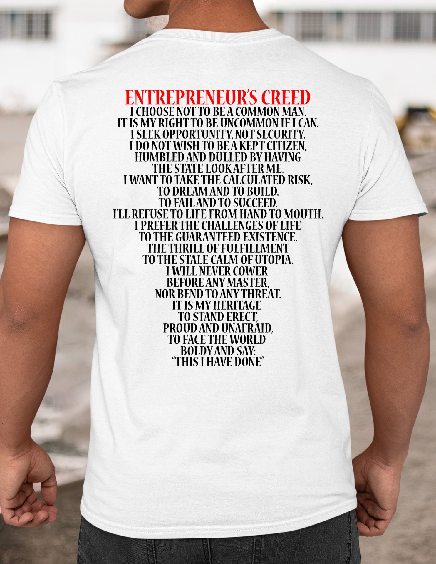 Camiseta "Entrepreneur" - Motquo