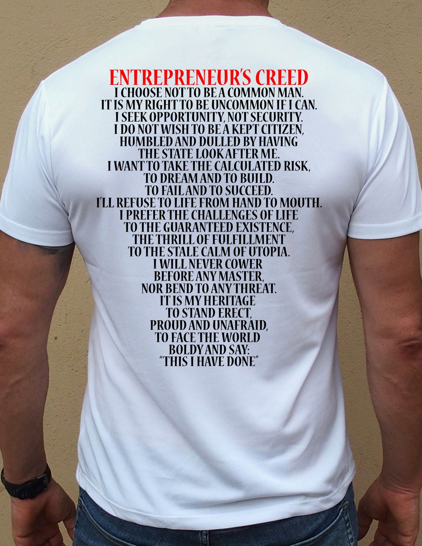 Camiseta "Entrepreneur" sport - Motquo