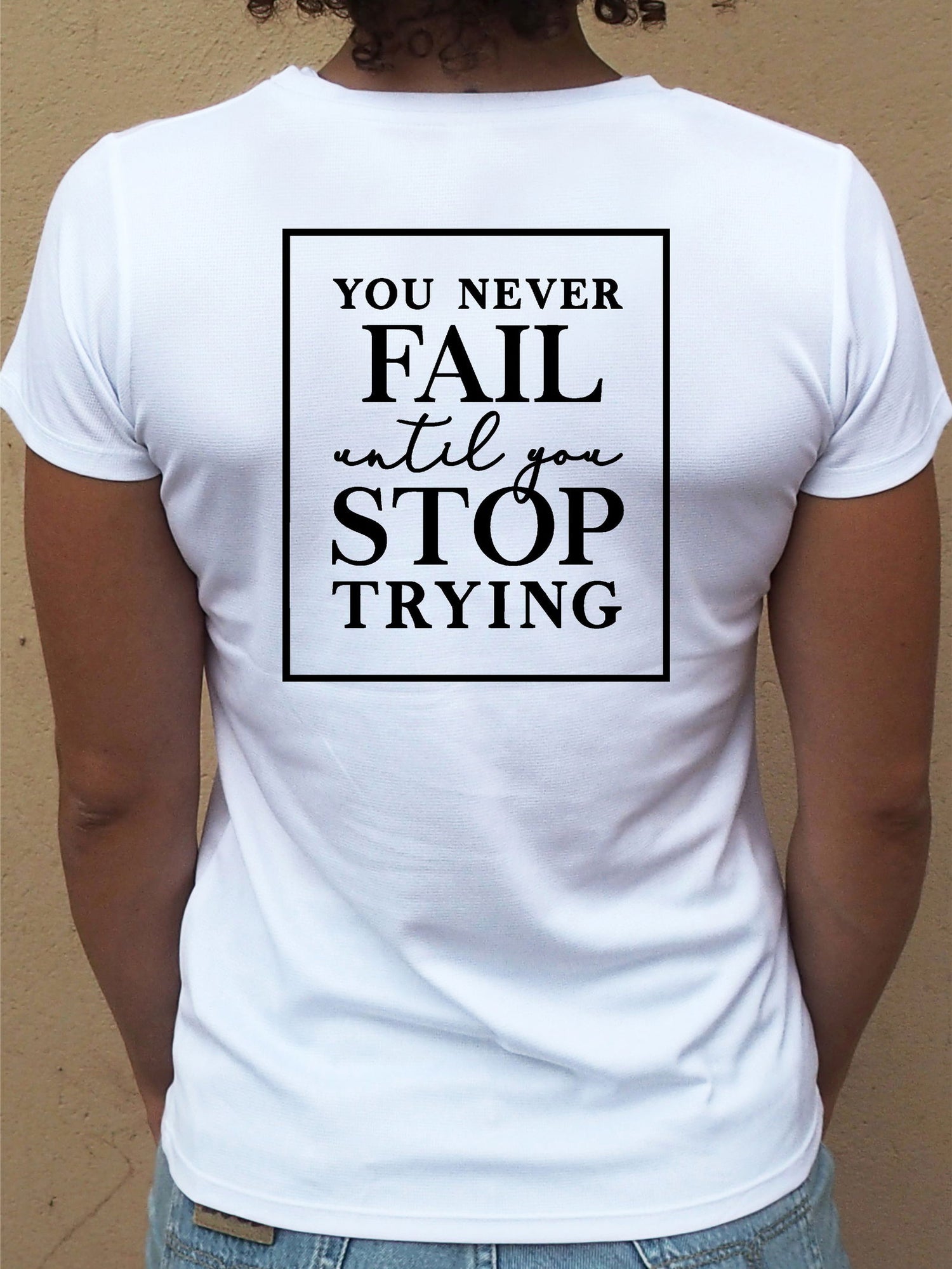 Camiseta "Never fail" ♀ sport - Motquo