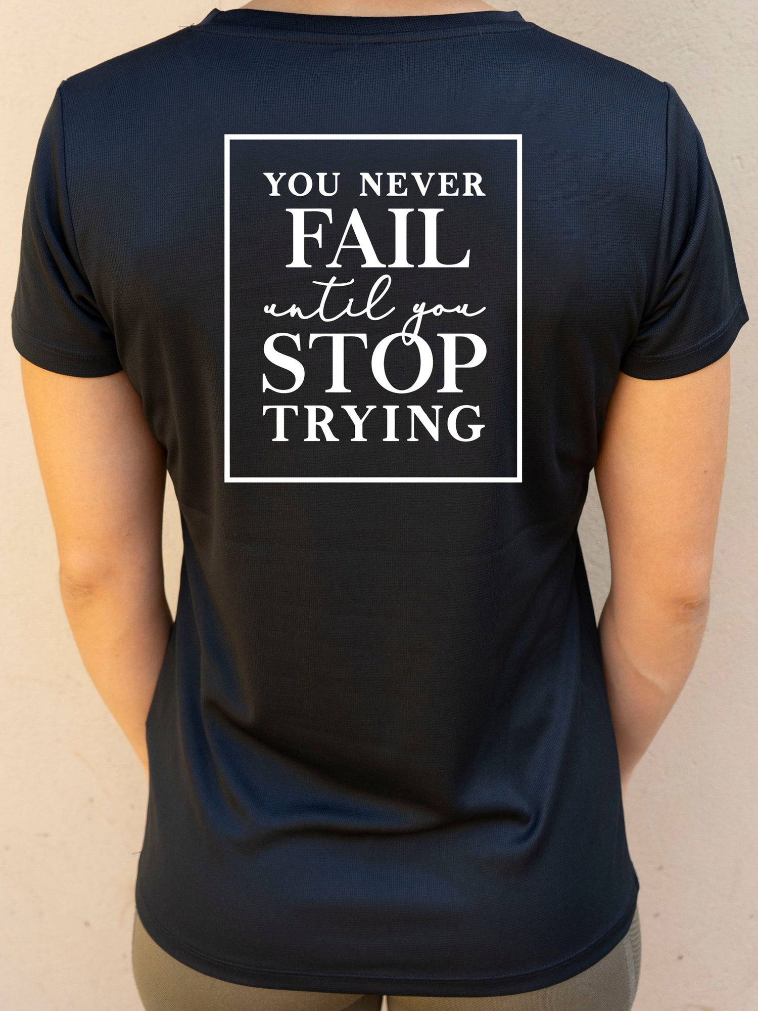 Camiseta "Never fail" ♀ sport - Motquo